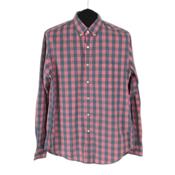 J. Crew Button Down Shirt Men's Medium Casual Long Sleeve Preppy Buffalo Plaid - Picture 1 of 9